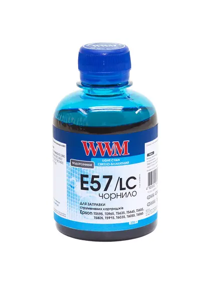 Чорнило WWM для Epson Stylus Photo R2400/R2880 200г Light Cyan водорозчинне (E57/LC)