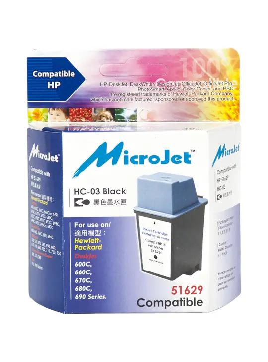 Картридж MicroJet для HP DJ 600 series аналог HP №29 Black (HC-03)