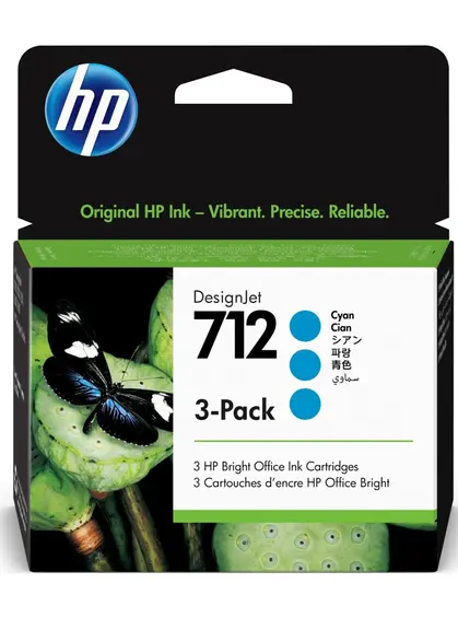 Картридж HP DesignJet Т230/Т630 No.712 , 3шт Cyan (3ED77A)