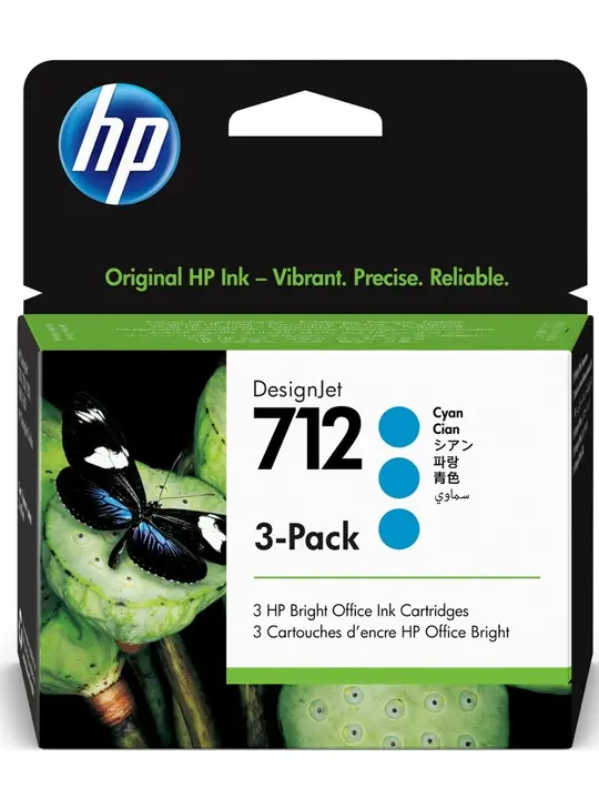 Картридж HP DesignJet Т230/Т630 No.712 , 3шт Cyan (3ED77A)