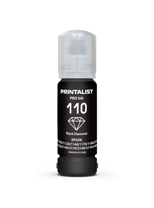 Чорнило PRINTALIST E110 для Epson M1100/M1120 70г Black Pigment пігментне (PL110BP)