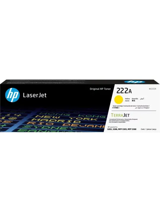 Картридж тон. HP для CLJ Pro 3203/3303, 222A 1200 ст. Yellow (W2222A)