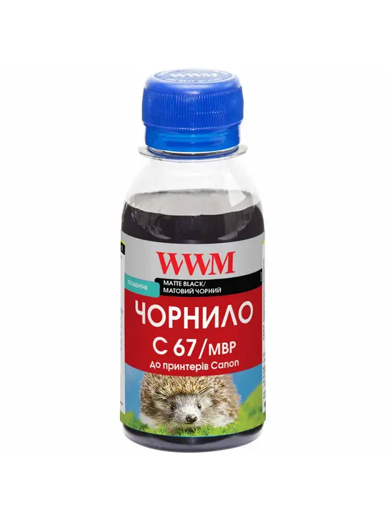 Чорнило WWM для Canon PFI-107MBk 100г Matte Black пігментне (C67/MBP-2)