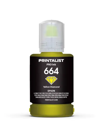 Чорнило PRINTALIST 664 для Epson L110/L210/L300 140г Yellow водорозчинне (PL664Y)