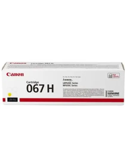 Картридж тон. Canon 067H для MF651Cw/MF655Cdw/MF657Cdw/LBP631Cw/LBP633Cdw 2350 ст. Yellow (5103C002)