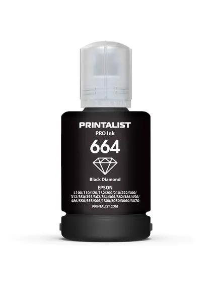 Чорнило PRINTALIST 664 для Epson L110/L210/L300 140г Black водорозчинне (PL664B)