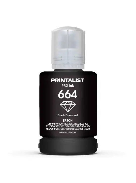 Чорнило PRINTALIST 664 для Epson L110/L210/L300 140г Black водорозчинне (PL664B)