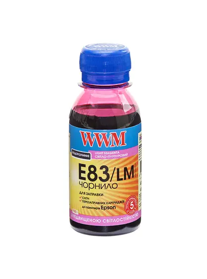 Чорнило WWM для Epson Stylus Photo T50/P50/PX660 100г Light Magenta водорозчинне (E83/LM-2) Чорнило WWM для Epson Stylus Photo T50/P50/PX660 100г Light Magenta водорозчинне (E83/LM-2)