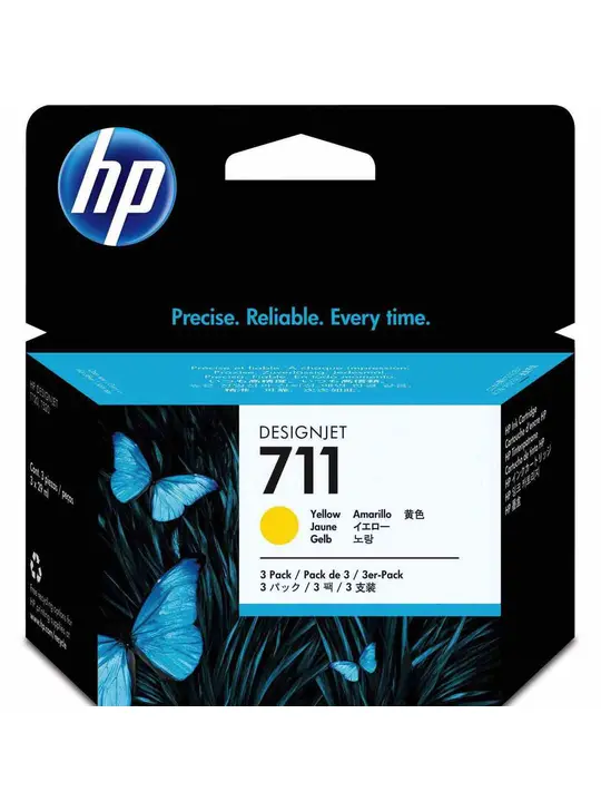Картридж HP DesignJet T120/T520 HP 711 Yellow (CZ136A) 3шт