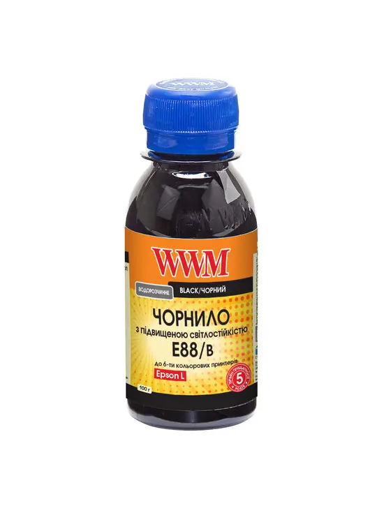 Чорнило WWM для Epson L8050/L18050 100г Black водорозчинне (E88/B-2) Світлостійкі