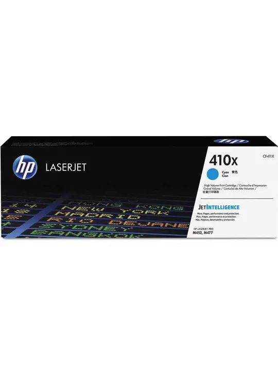 Картридж тон. HP 410X для LJ Pro M452dn/M452nw/M477fdn 5000 сторінок Cyan (CF411X)