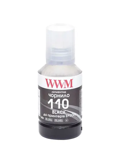 Чорнило WWM E110 для Epson M1100/M1120 140г Black пігментне (E110BP)