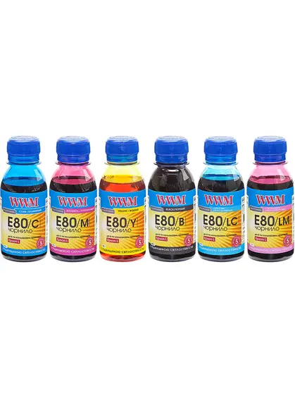 Комплект чорнил WWM для Epson L800 6х100г B/C/M/Y/LC/LM водорозчинне (E80SET-2) світлостійке