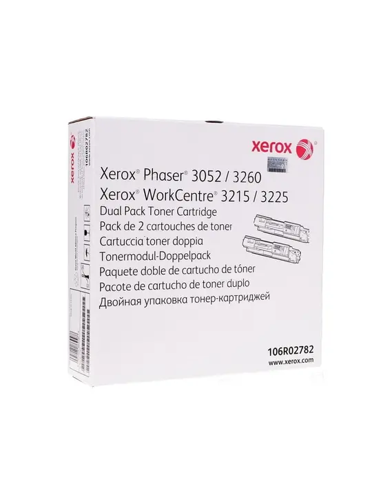 Картридж тон. Xerox для Phaser 3052/3260, WC3215/3225 2x3000 ст. Black (106R02782) подвійна упаковка