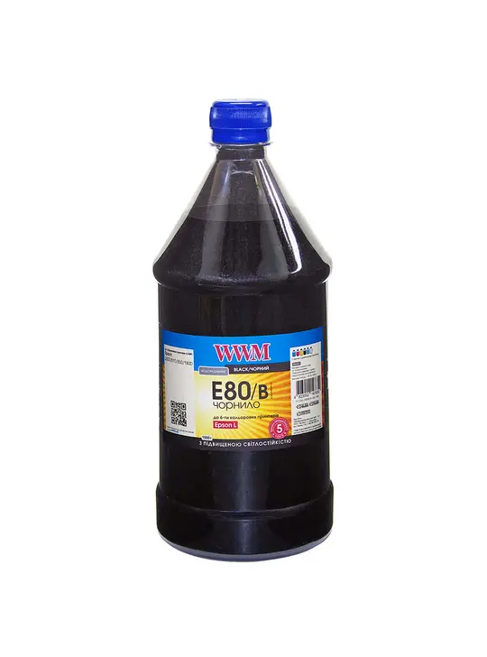 Чорнило WWM для Epson L800 1000г Black водорозчинне (E80/B-4) світлостійке