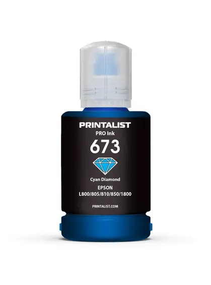 Чорнило PRINTALIST 673 для Epson L800 140г Cyan водорозчинне (PL673C)