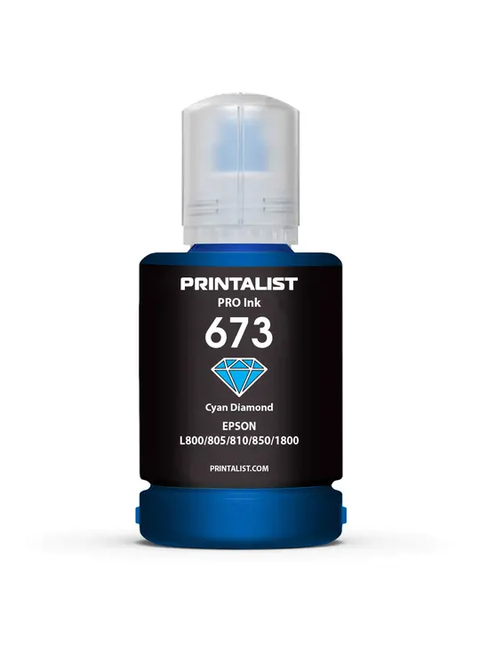 Чорнило PRINTALIST 673 для Epson L800 140г Cyan водорозчинне (PL673C)