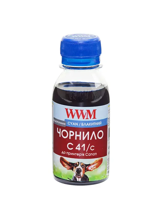 Чорнило WWM для Canon CL-41C/CL-51C/CLI-8C 100г Cyan водорозчинне (C41/C-2)