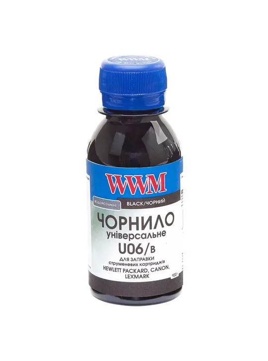 Чорнило WWM для Canon/HP/Lexmark 100г Black водорозчинне (U06/B-2)