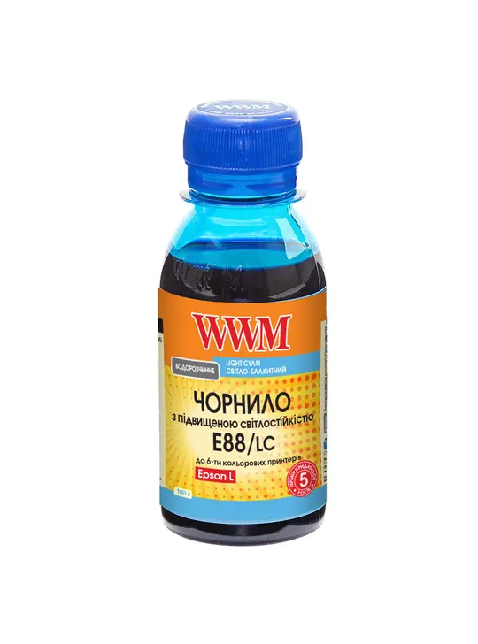 Чорнило WWM для Epson L8050/L18050 100г Light Cyan водорозчинне (E88/LC-2) Світлостійкі