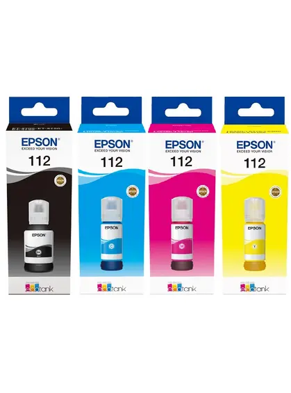 Набір оригінальних чорнил Epson для L15150/15160 №112 127мл/3x70мл B/C/M/Y (SET112E)
