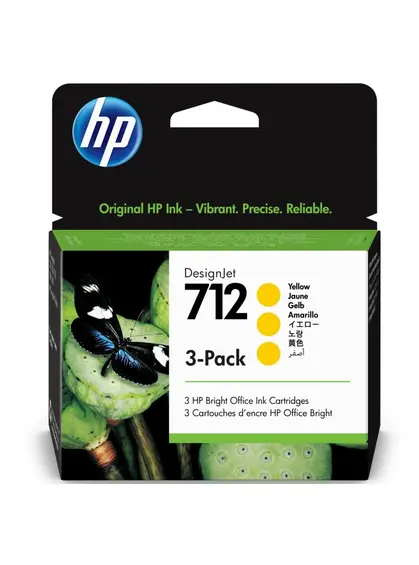 Картридж HP DesignJet T230/T630 No.712 , 3шт Yellow (3ED79A)