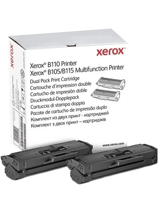 Картридж тон. Xerox для B110 2шт x 1500 ст. Black (006R04964)
