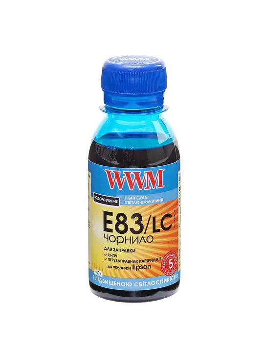 Чорнило WWM для Epson Stylus Photo T50/P50/PX660 100г Light Cyan водорозчинне (E83/LC-2) світлостійке