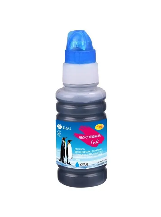 Контейнер з чорнилами G&G для Epson L3100/3110/3150 65мл Cyan (G&G-C13T00S24A)