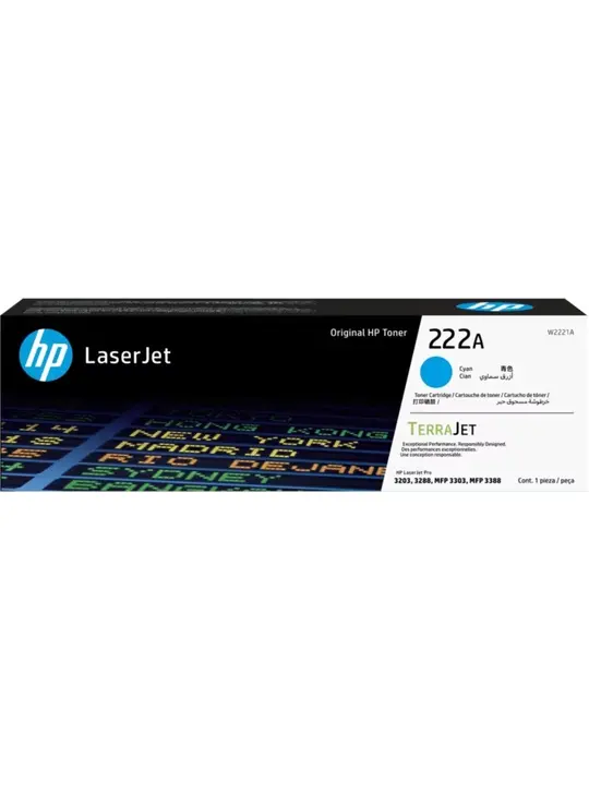 Картридж тон. HP для CLJ Pro 3203/3303, 222A 1200 ст. Cyan (W2221A)