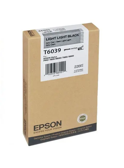 Картридж Epson Картридж Epson StPro 7800/7880/9800/9880 light light black, 220мл. Light Light Black (C13T603900) підвищеної ємності