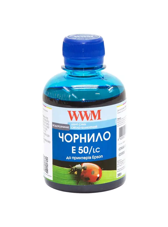 Чорнило WWM для Epson Stylus Photo R200/R340/RX620 200г Light Cyan водорозчинне (E50/LC)