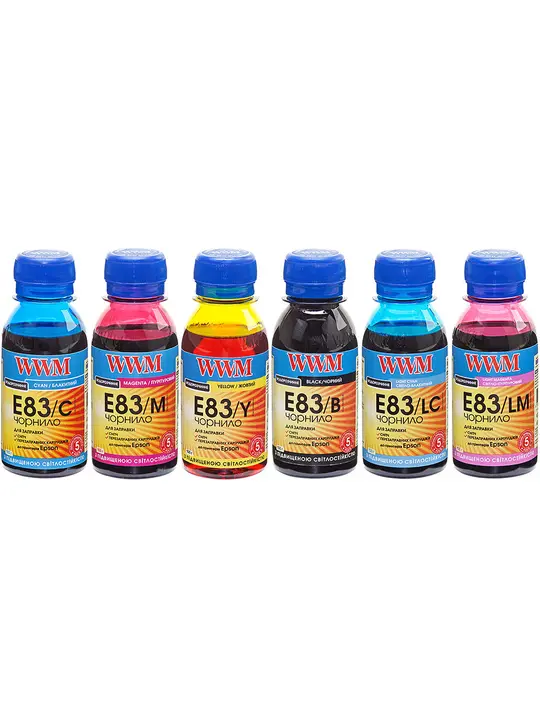 Комплект чорнил WWM для Epson T50/P50/PX660 6х100г B/C/M/Y/LC/LM водорозчинне (E83SET-2)