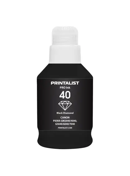 Чорнило PRINTALIST GI-40 для Canon G5040/G6040 190г Black пігментне (PL40BP)