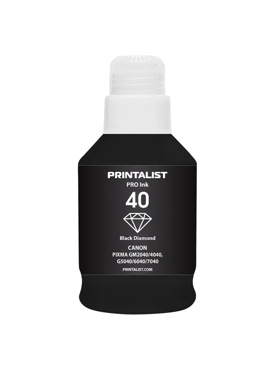 Чорнило PRINTALIST GI-40 для Canon G5040/G6040 190г Black пігментне (PL40BP)