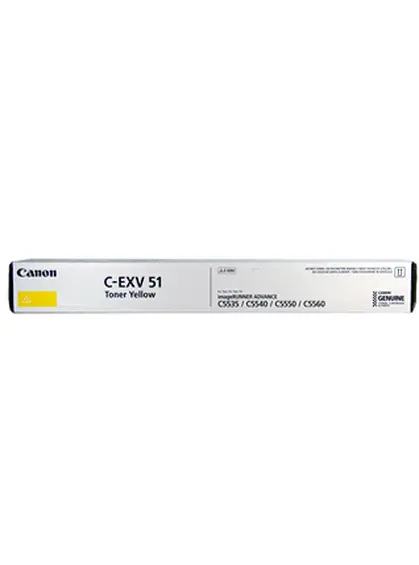 Туба з тонером Canon C-EXV51 для iRC5535/5550i/5560i 60000 ст. Yellow (0484C002) Туба з тонером Canon C-EXV51 для iRC5535/5550i/5560i 60000 ст. Yellow (0484C002)