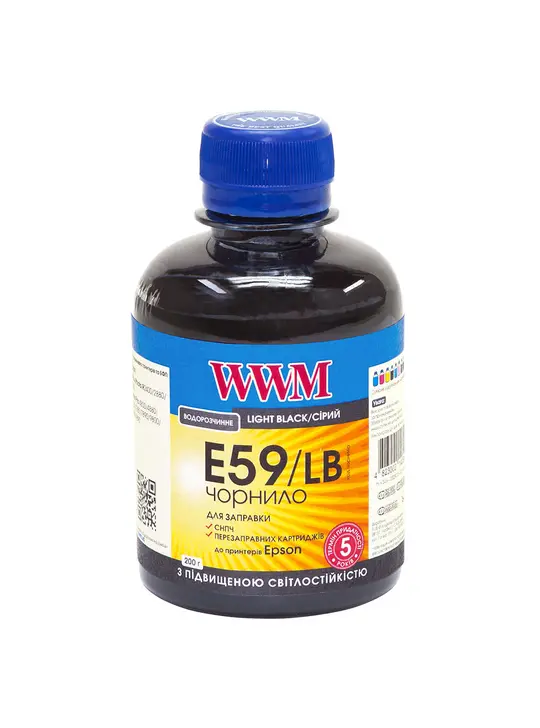 Чорнило WWM для Epson Stylus Pro 7890/9890 200г Light Black водорозчинне (E59/LB) світлостійке