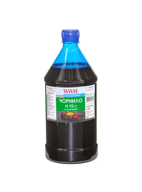 Чорнило WWM для HP №10/11/82 1000г Cyan водорозчинне (H12/C-4)