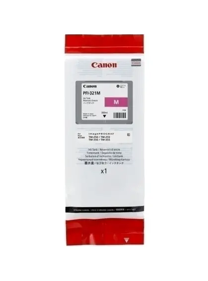 Картридж Canon Чорнило малинове 300 мл для TM-250/350 PFI-321 Magenta (300 ml) Magenta (6269C001AA)