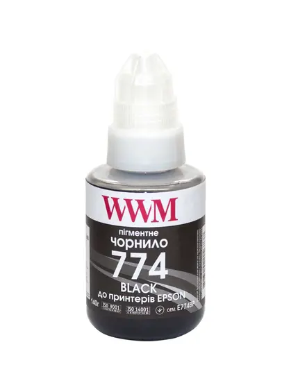 Чорнило WWM для Epson M100/M200 140г Black пігментне (E774BP)