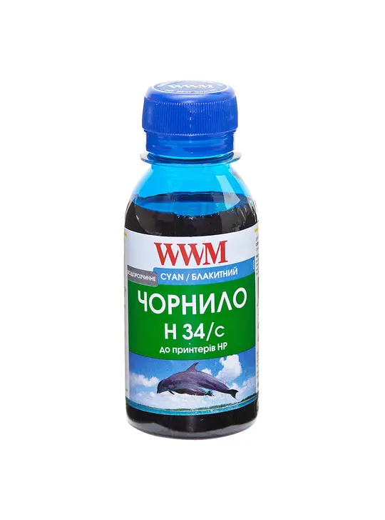 Чорнило WWM для HP №22/121/122 100г Cyan водорозчинне (H34/C-2)