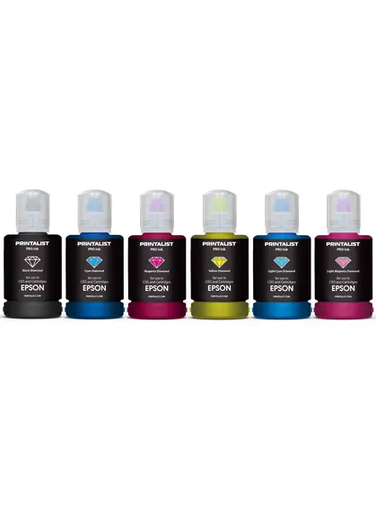 Комплект чорнил PRINTALIST для Epson 6х140г B/C/M/Y/LC/LM водорозчинне (PL-INK-EPSON-SET6)