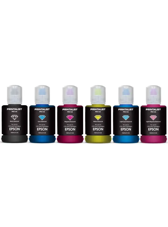 Комплект чорнил PRINTALIST для Epson 6х140г B/C/M/Y/LC/LM водорозчинне (PL-INK-EPSON-SET6)