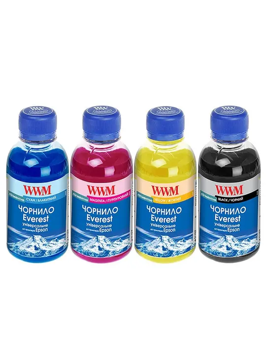 Комплект чорнил WWM EVEREST для Epson 4х100г BP/CP/MP/YP пігментне (EP02SET-4)