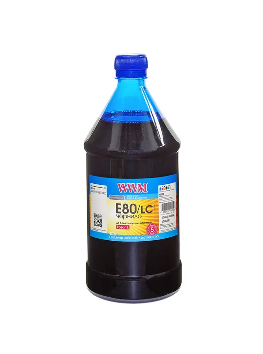 Чорнило WWM для Epson L800 1000г Light Cyan водорозчинне (E80/LC-4)