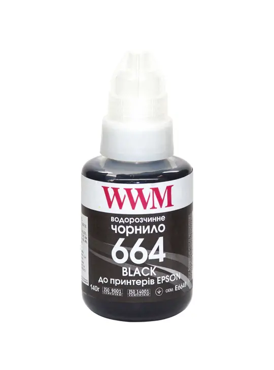 Чорнило WWM 664 для Epson L110/L210/L300 140г Black водорозчинне (E664B)