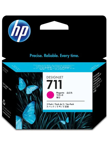 Картридж HP DesignJet T120/T520 HP 711 Magenta (CZ135A) 3шт Картридж HP DesignJet T120/T520 HP 711 Magenta (CZ135A) 3шт