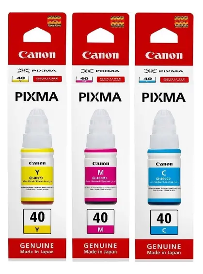 Набір оригінальних чорнил Canon для GM2040/G5040/G6040 GI-40 3шт x 70мл C/M/Y (SET40C/M/Y)