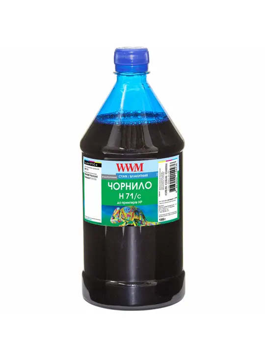 Чорнило WWM для HP №711 1000г Cyan водорозчинне (H71/C-4)