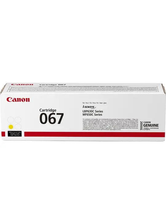 Картридж тон. Canon 067 для MF651Cw/MF655Cdw/MF657Cdw/LBP631Cw/LBP633Cdw 1250 ст. Yellow (5099C002)